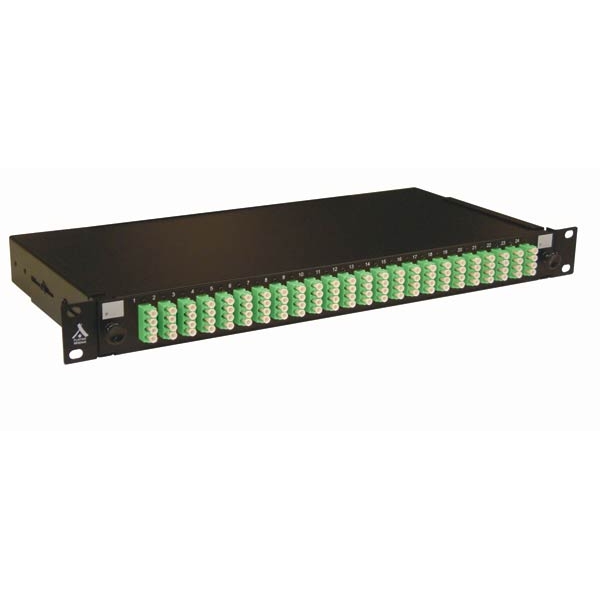 Socamont - Tiroir optique 19'' avec 24 LC APC quad monomode vert/ kit management (réf. 88709) - photo 1