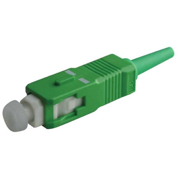 Connecteur optique SC monomode APC, Type : APC simplex, Ø fibre : 900µm