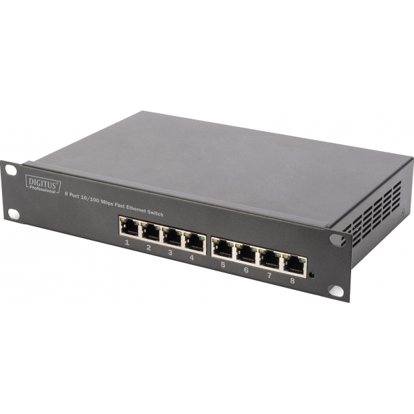 Switch 8 Ports 10/100 Mbps - Non Manageable - Rackable 10'' - DN-60013