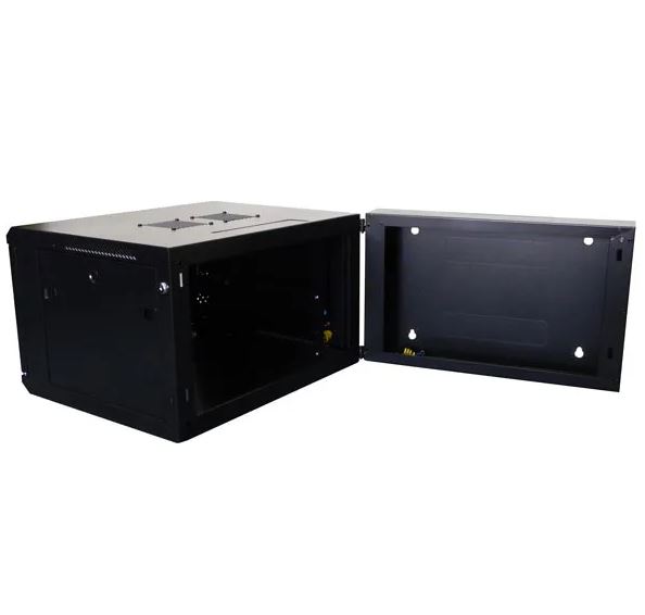 Socamont - Coffret Réseau Pivotant Ligne 100 - 19" - 6U - H374xL600xP600 - Noir - Monté - Simple Pleine (réf. 1P666MSP) - photo 2